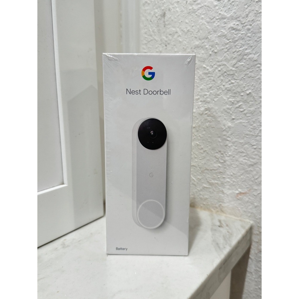 NEW Google Nest Doorbell Battery Snow White GA01318-Wireless Smart Home Security